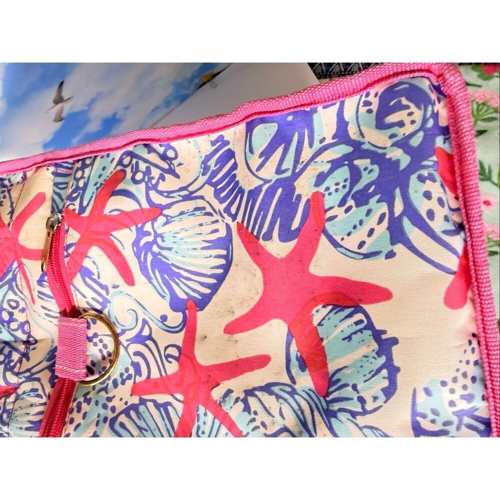 Lilly Pulitzer She She Shells Insulated Cooler Tote Beach Bag Pink Blue 15.5x10x - Picture 11 of 15